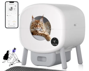 Meowwhimsey Self Cleaning Litter Box - 110L Large Automatic Cat Litter Box New - Picture 1 of 6