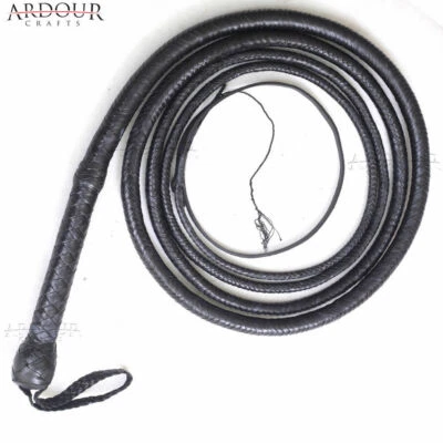 Genuine Kangaroo Hide Bull Whip 04 to 16 Feet, 16 Plaits Indiana Jones Bull Whip