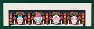 Día de Muertos de EE. UU. Sellos Forever 2022. Tira de placa de 4v. - Imagen 1 de 1
