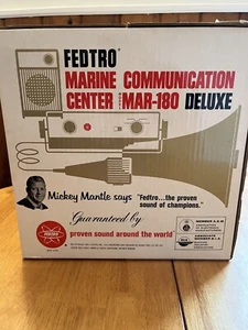 1965 Mickey Mantle Fedtro Marine Communication Center Mar-180 Deluxe Neu aus altem Lagerbestand Bootfahren - Bild 1 von 13