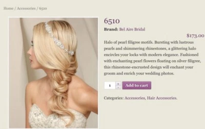 Halo de pelo de novia  Foto 1 de 3