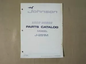 1971 Johnson Skee-Horse 25 HP Snowmobile Parts List Catalog Manual Model J-251M - Picture 1 of 2
