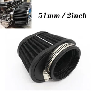 51MM Motorcycle Air Filter ATV Bike Carburetor Cleaner Intake Tube Universal - Picture 1 of 8
