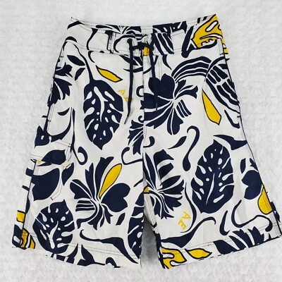 Boardshorts American Eagle Hombre 28x22 Blanco Floral Surf Playa 100% Poliéster Foto 1 de 4