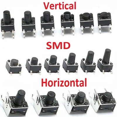 Momentary Tactile Push Button Switch Vertical / SMD / Horizontal Mini Micro PCB - Image 1 of 4
