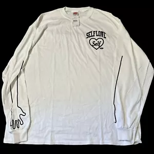 Nordstrom Hug Love Crew Neck T-shirt Womens 2XL White Long Sleeve NWT - Picture 1 of 6