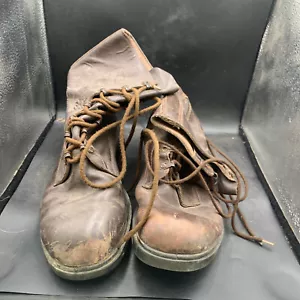 Botas de Para Combate de Cuero Marrón Genuinas del Ejército Holandés NL - Talla UK 9.5 - EU 44 - Imagen 1 de 11