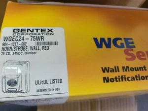 Bocina/estroboscópica resistente a la intemperie, 24 VDC, rojo, Gentex #WGEC24-75WR ¡NUEVO EN CAJA! - Imagen 1 de 2