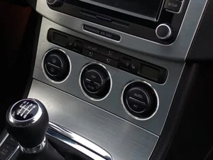 For VW Passat B6 2006-2010 Aluminum Polished Air Con Control Surrounds Rings x3 - Imagen 1 de 9