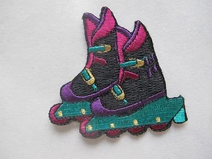 #3486 Roller Skate Shoes Embroidery Iron On Applique Patch - Picture 1 of 1