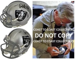 Pete Carroll signiert Las Vegas Raiders Mini Football Helm Proof COA handsigniert - Bild 1 von 4