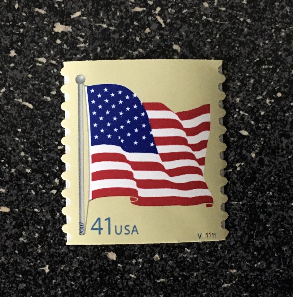 2007USA #4188 41c Flag - Plate Number Coil PNC (#V11111) Single Mint NH (AVR) - Image 1 of 1