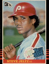 1985 Donruss Philadelphia Phillies Baseball Card #44 Steve Jeltz Rookie