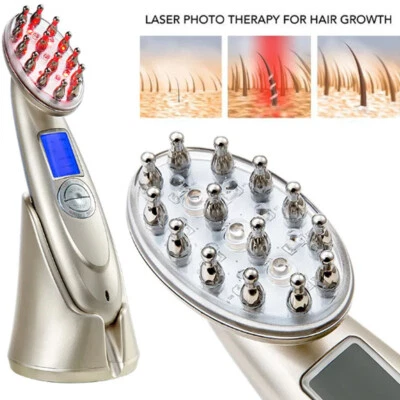 全新激光头发生长按摩梳抗脱发疗法红外红光 — 第 1/4 张图片