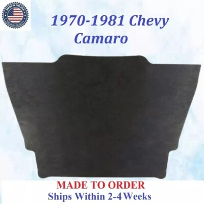 NUEVO 1970-1981 Chevrolet Camaro CAPUCHA AISLAMIENTO GRIS/NEGRO REM #CAM-HIN-050 Foto 1 de 3