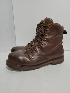 CAROLINA CA9525 BROWN LEATHER STEEL TOE WORK MENS 15 (2E) BOOTS - Picture 1 of 5