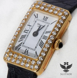 Luxus Chopard aus 750 Gold mit 52 Brillanten 5132 Cocktail Uhr - Bild 1 von 9