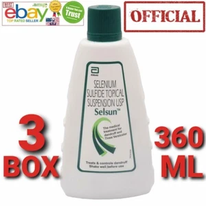 Selsun Shampoo OFFICIAL USA NEW Abbott 3 Box 360 ml Health Care Dandruff Fresh - Picture 1 of 3