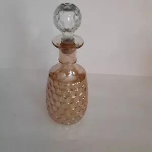 Vintage Karneval Glas Ombre Schnaps Dekanter Daumenabdruck Design - Bild 1 von 5