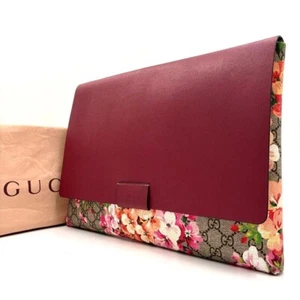 GUCCI GG Supreme Blooms Flower Floral Clutch Bag Pouch W/Storage Bag - Picture 1 of 16