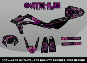 KIT ADESIVI GRAFICHE FAST PURPLE B per moto SMS 125 2012 DECALS DEKOR - Picture 1 of 1