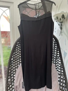 Nuevo Vestido Marks & Spencer Speziale Crepé Negro - Talla 18 - Imagen 1 de 9