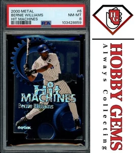 BERNIE WILLIAMS PSA 8 2000 Skybox Metal Hit Machines Die-Cut #6 C1 - Picture 1 of 2