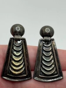 Vintage Margot de Taxco Mexiko Sterlingsilber Schraubverschluss Ohrhänger #5433 - Bild 1 von 18