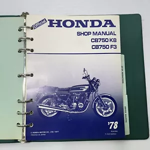 1978 Honda CB750 K8 F3 Service Repair Shop Manual OEM w/ Binder 6141000 Nice - Picture 1 of 15