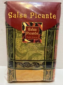 NEW 2005 Bardwil Linen "SALSA PICANTE" Tablecloth 60”x102” Rectangle 100% Cotton - Picture 1 of 10