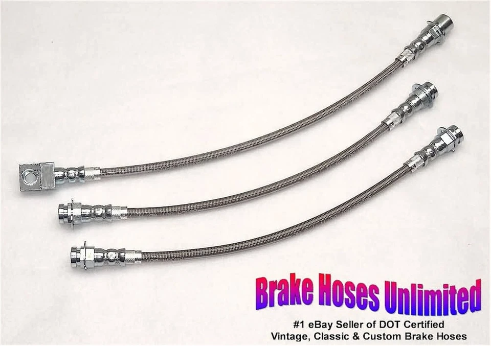 不锈钢制动软管套装 Oldsmobile F85 / Cutlass,1972 - 前鼓 — 第 1/1 张图片