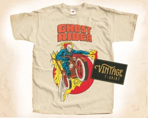 Ghost Rider Vintage T Shirt for Men NATURAL S-5XL - Picture 1 of 5