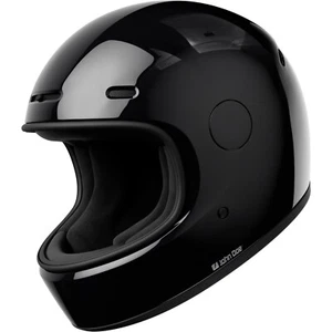 Retro Motorcycle Helmet L - John Doe Jd/ One Glossy Black - Classic Biker - Picture 1 of 10