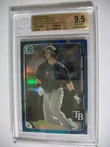 DANIEL ROBERTSON 2015 Bowman Chrome Blue Refractor BCP248 BGS GEM MINT 9.5 #/150 - Picture 1 of 1