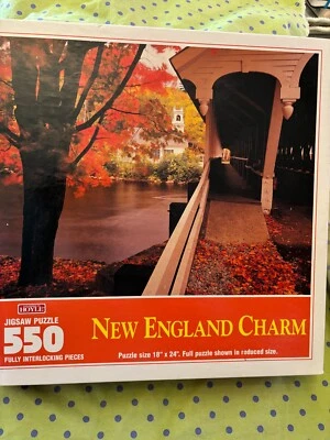 NEW ENGLAND CHARM PUZZLE NOS 1997 HOYLE 18x24 STARK NEW HAMPSHIRE 550 PC NEW - Image 1 of 3