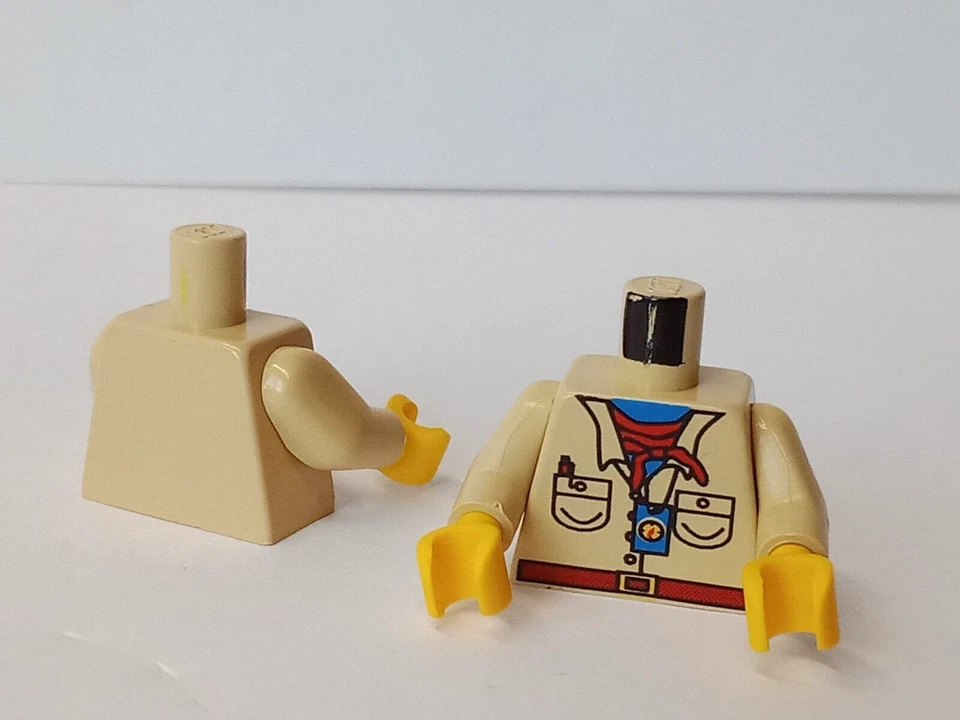 LEGO Minifigure Safari Shirt Torso Red Bandana Explorer Compass Belt Pockets - Image 1 of 1