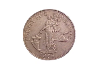1966 Philippines 25 Centavos KM# 189.1 - Nice Circ Collector Coin! -c3863xux - Picture 1 of 2