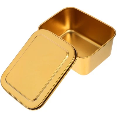  Stainless Steel Snack Box Cake Packaging Container Bakery Pastry Boxes - Image 1 of 4