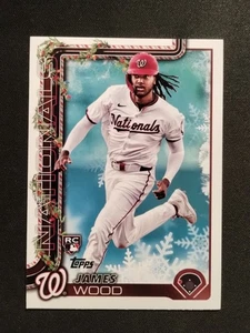 2025 Topps Holiday - James Wood #H94 Holiday Variation Back (RC) Nationals - Imagen 1 de 8