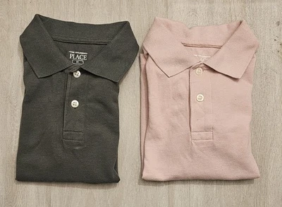 Children's Place Polo Shirts Olive & Pink Lot of 2 - Size 5T - Image 1 of 4