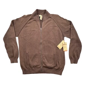 RuffHewn Men's Winter Brown Full Zip Sweater Size Medium - Picture 1 of 6