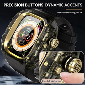 No Tools one click Open Rugged Case+Band for Apple Watch Ultra 3/2/1 49mm Strap - Picture 1 of 73