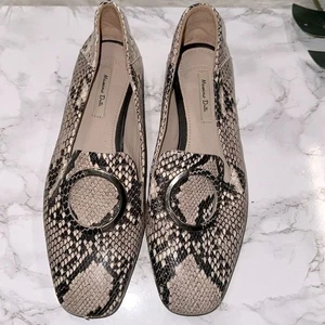 Mocassini Massimo Dutti marroni stampa serpente taglia 37-6 1/2-7 - Foto 1 di 7