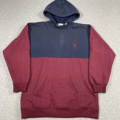 Sudadera con Capucha Vintage Bugle Boy Company Para Hombre XL Rojo Azul Pullover Grunge Años 90 EE. UU. Cresta Foto 1 de 4