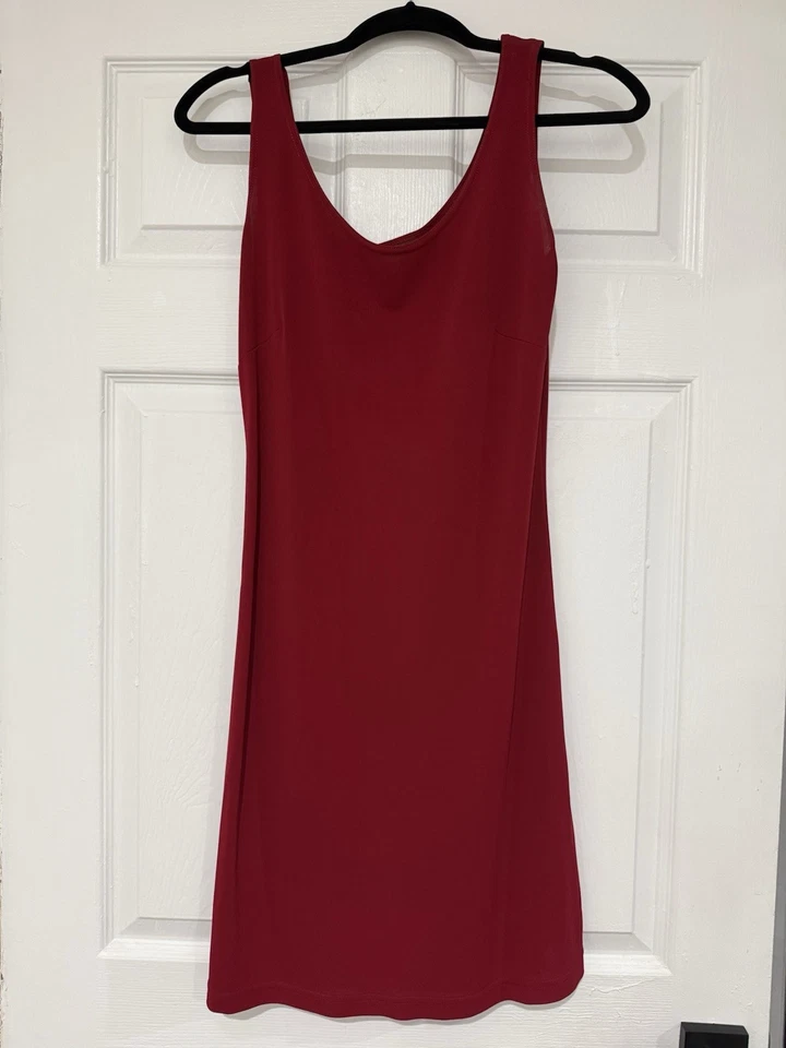 Vestido sin mangas Country Road Vintage años 90 rojo ajustado hasta la rodilla talla 6 Foto 1 de 4