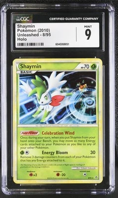 CGC 9 MINT Shaymin 2010 Unleashed 8/95 Holo Pokemon Card - Image 1 of 2