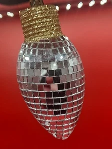 5" Disco Ball Christmas Ornament. Mirrored Glass, Reflective, Festive.  - Picture 1 of 2