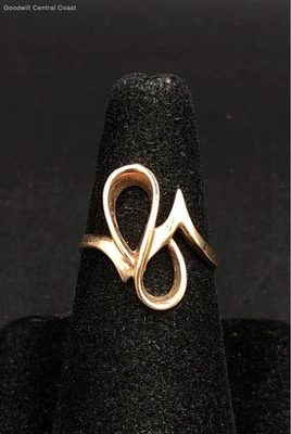 14K Gold Plum Modernist Ring - Image 1 of 4