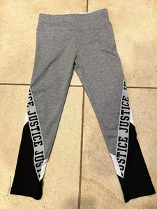 NWT Justice active high waist ankle length leggings Girls size 12 - Picture 1 of 3