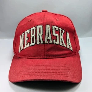 Starter Nebraska Cornhuskers NCAA Red Snapback Hat Cap Logo Spellout Vintage - Picture 1 of 12